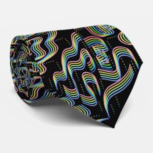Cravate Motif artistique de rangées de rubans de couleur a