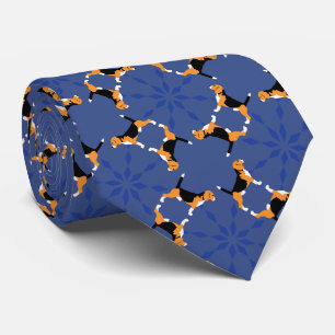 Cravate Motif beagle bleu