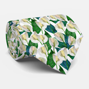 Cravate Motif blanc pour la paix