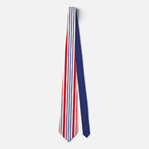 Cravate Motif Bleu Bleu Rouge Nautique