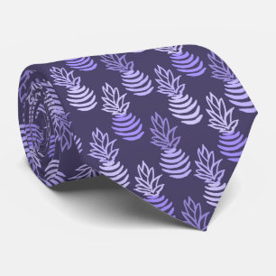 Cravate Motif bleu de fruit d'ananas coloré d'été