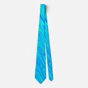 Cravate Motif bleu marbling