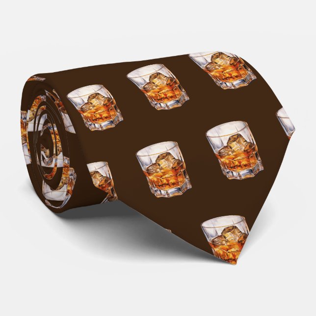 Cravate motif bourbon cool carrelé (Roulé)