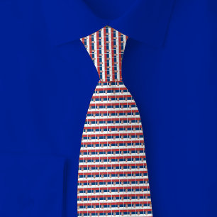 Cravate Motif Brique Drapeau de la Serbie