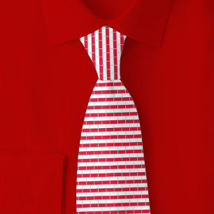 Cravate Motif Brique Drapeau Pologne