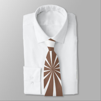 Cravate Motif Brown et blanc Sunray