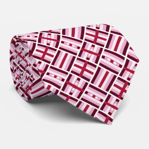 Cravate Motif carré - Nuances de Magenta
