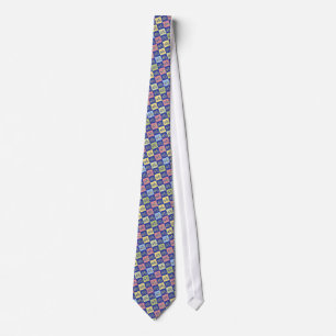 Cravate motif carré par bicyclette