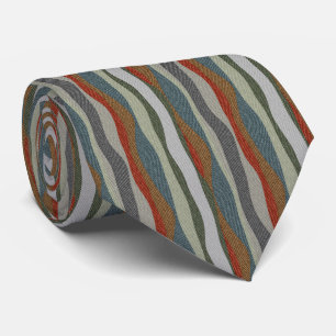 Cravate Motif carreaux chevron rayé coloré texturé