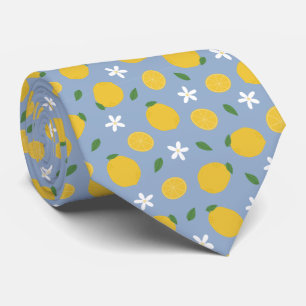 Cravate Motif Citron Agrumes