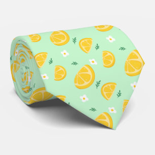 Cravate Motif Citron Agrumes