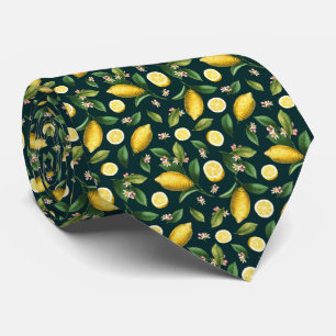 Cravate Motif Citron Agrumes