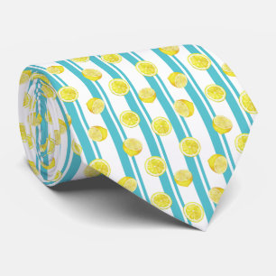 Cravate Motif Citron Agrumes