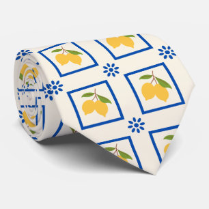 Cravate Motif Citron Agrumes