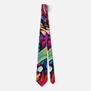 Cravate Motif coloré Paisley