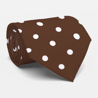 Cravate motif cool à points chocolat