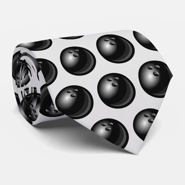 Cravate motif cool de bowling de sport (Roulé)