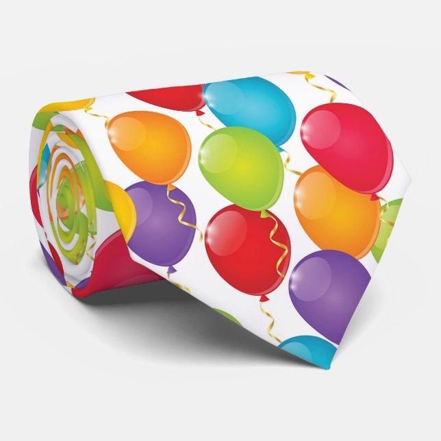 Cravate motif cool de la fête du ballon (Roulé)