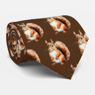 Cravate motif cool d'écureuil