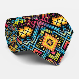 Cravate motif cool en aztèque