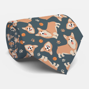 Cravate Motif Corgi sport