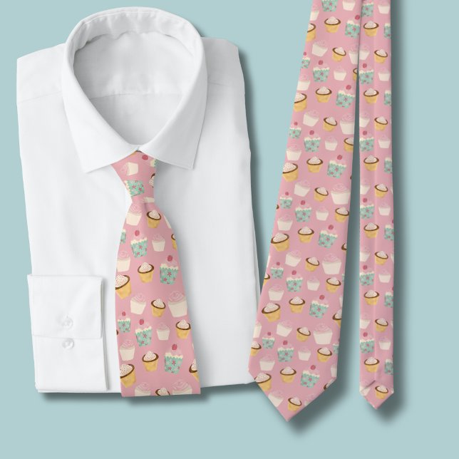 Cravate Motif Cupcake (cupcake pattern tie )