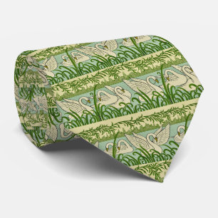 Cravate Motif Cygne Art Nouveau – Cygne Botanique Vintage