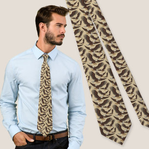 Cravate Motif d'aigle attaquant