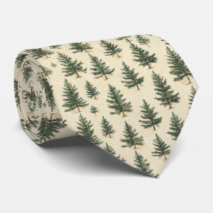 Cravate Motif d'arbre de Noël piné vintage (3)