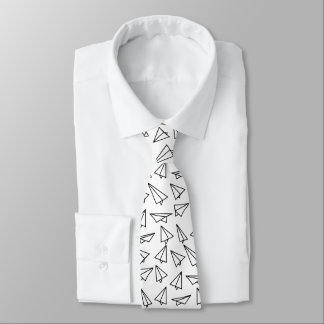 Cravate Motif d'avion papier irrégulier