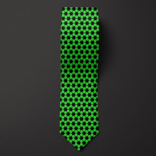 Cravate Motif de balle de Football vert citron