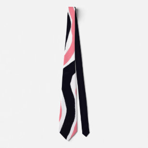 Cravate Motif de bande Abstrait rose tendance