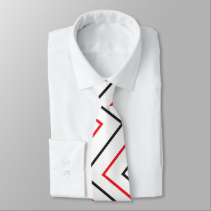 Cravate Motif de bande verticale rouge et noir