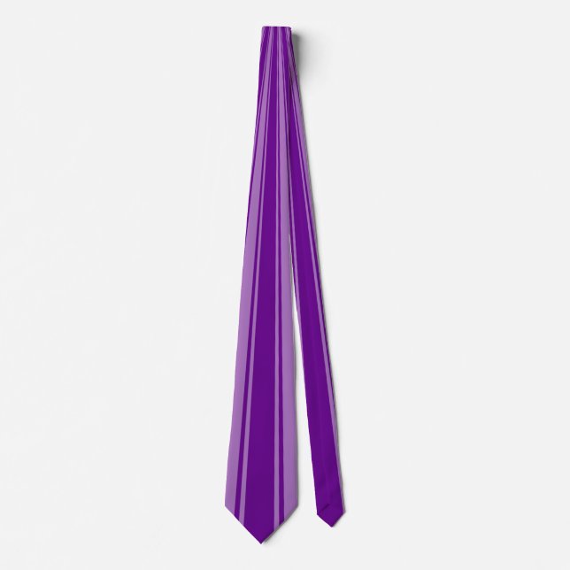 Cravate Motif de bande violet funky (Devant)