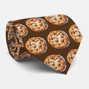 Cravate Motif de biscuit en chocolat carrelé