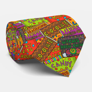 Cravate Motif de bonbons d'Halloween