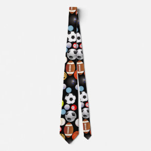 Cravate Motif de boules de sport