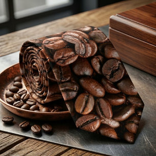 Cravate Motif de café rôti réaliste