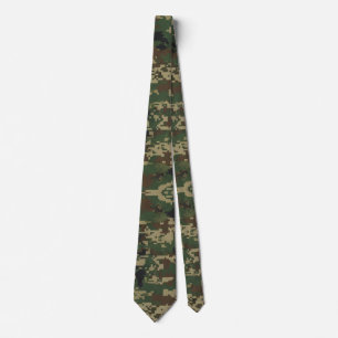 Cravate Motif de camouflage militaire Pixel