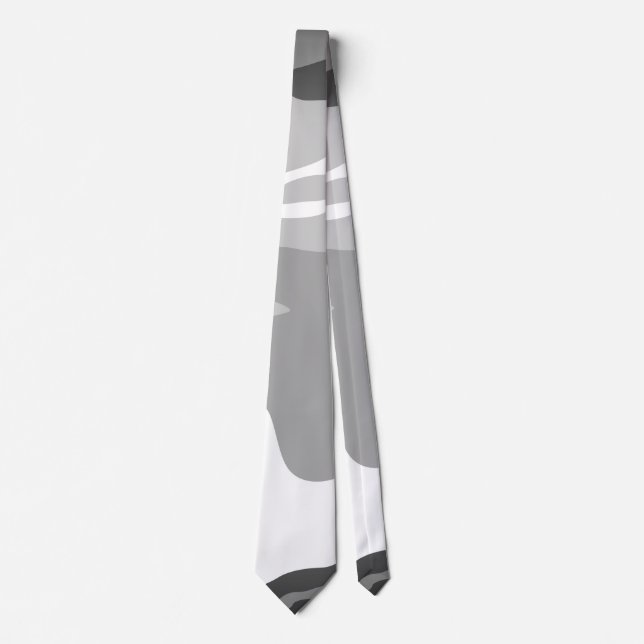 Cravate Motif de camouflage militaire urbain gris (Devant)