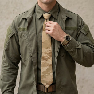 Cravate Motif de camouflage tactique Desert Storm