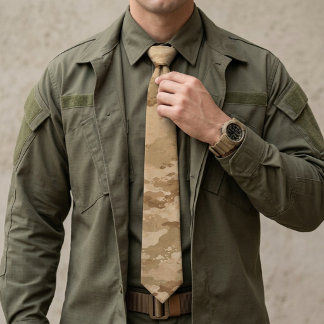 Cravate Motif de camouflage tactique Desert Storm
