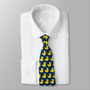 Cravate Motif de canard en caoutchouc jaune