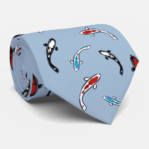 Cravate Motif de carpe de Koi