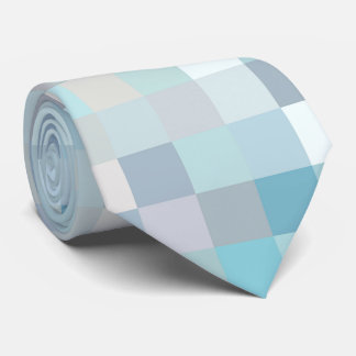 Cravate Motif de carrés aux couleurs pastel
