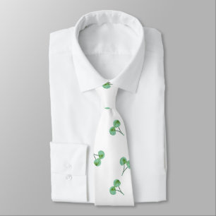 Cravate motif de cerise verte