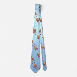 Cravate Motif de chameau sur Blue Heads and Tails