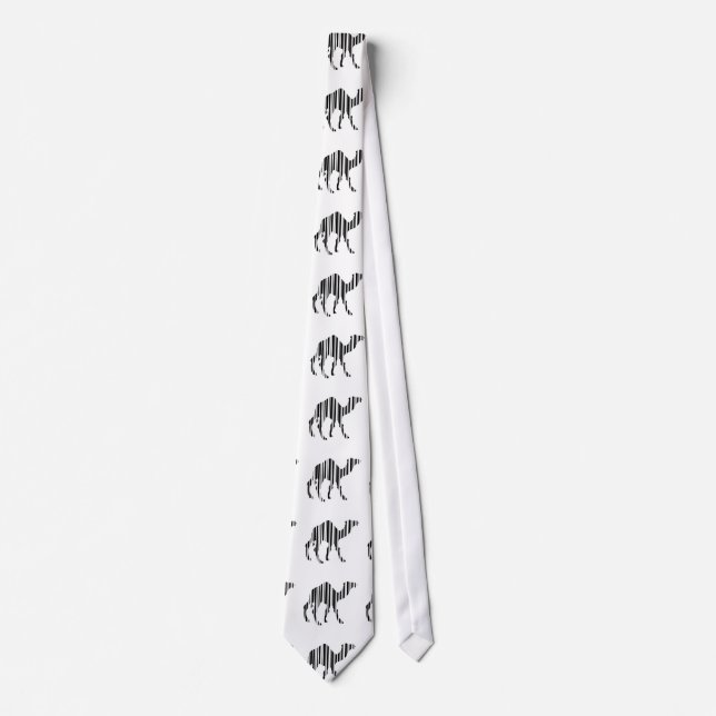 Cravate Motif de code-barres chameau (Devant)