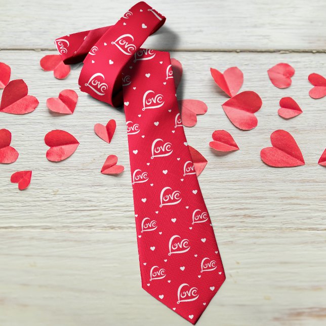 Cravate Motif de coeur Red Love (Créateur téléchargé)