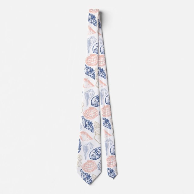 Cravate Motif de coquillages (Devant)
